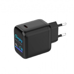 GaN 45W wall charger with TFT display for USA/EU/UK